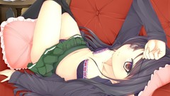 Anime pillows skirts anime girls indoors school uniforms 