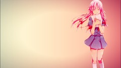 Anime pink background blush pink hair anime girls closed eyes 