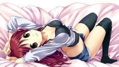 Anime pink hair anime girls black eyes to heart 2 kousaka 
