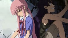 Anime pink hair anime girls school uniforms mirai nikki gasai 