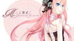 Anime pink hair anime girls vocaloid megurine luka Magnet 