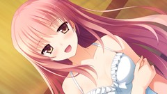 Anime pink hair long hair anime girls short hair game cg visual 