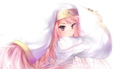 Anime pink hair long hair anime girls zero no tsukaima nuns 