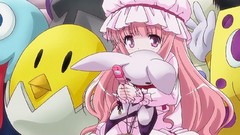 Anime pink hair pink eyes anime girls ro-kyu-bu stuffed animals 