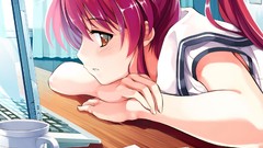 Anime pink hair school uniforms misaki kurehito suiheisen made 