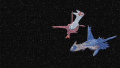 Anime Pokemon Latias mosaic