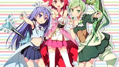 Anime prism Nana skirts long hair anime girls short hair suite 