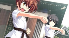 Anime Push anime girls punch martial arts kawakami kazuko 