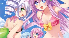 Anime ram anime girls blue eyes green eyes hyperdimension 