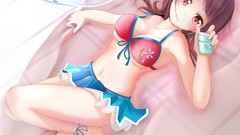 Anime red eyes anime girls ecchi bikini sawa tari tari bikini 