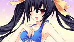 Anime red eyes anime girls tsunako hyperdimension neptunia mk2 