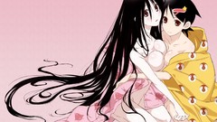 Anime red eyes blush anime girls sayonara zetsubou sensei black 