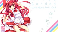 Anime red eyes long hair anime girls redheads Beatmania Ameto 