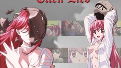 Anime red eyes pink hair anime girls elfen lied Lucy (Elfen 