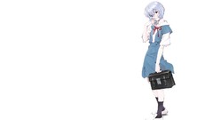 Anime red eyes Ribbons skirts anime girls school uniforms neon 