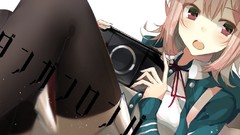 Anime red eyes skirts anime girls short hair danganronpa thigh 