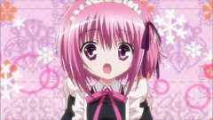 Anime Ribbons pink hair pink eyes anime girls ro-kyu-bu minato 