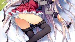 Anime sakura beds red eyes studio long hair anime girls 