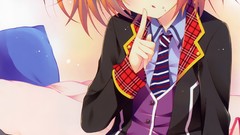 Anime sakura beds skirts parasol school uniforms short hair koi 