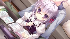 Anime school uniforms game cg meganekko Kimi e Okuru Sora no 