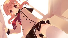 Anime school uniforms short hair sakura musubi panties Sakura 