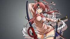 Anime Simple Background Hyakka Ryouran Samurai Girls Yagyuu 