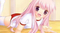 Anime socks Shorts pink hair smiling anime girls ro-kyu-bu 