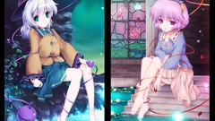 Anime stairs barefoot anime girls blue eyes touhou komeiji 