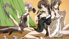 Anime stockings anime girls happy lesson ecchi meganekko