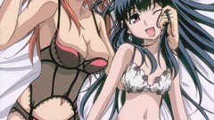 Anime stockings anime girls lingerie bra makoto cleavage 