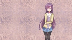 Anime stockings skirts long hair anime girls school uniforms 