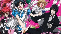 Anime suit blondes brunettes kuroshitsuji sebastian michaelis 