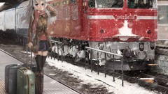 Anime suitcase trains
