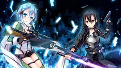 Anime sword art online asada shino kirigaya kazuto