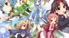 Anime sword art online yuuki asuna pina asada shino ALfheim 