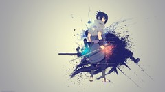 Anime Swords cutting uchiha sasuke black hair naruto shippuden 