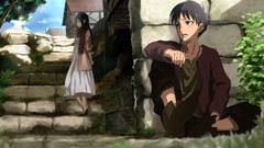 Anime tears stairs anime girls mikasa ackerman shingeki no 