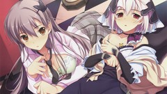 Anime tie red eyes skirts blush anime girls bra amakura 