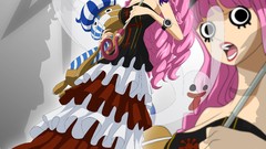 Anime Umbrellas ghost Manga cartoons pink hair One Piece 
