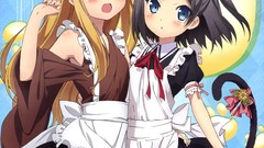 Anime waitress maids nekomimi animal ears azuki azusa thigh 