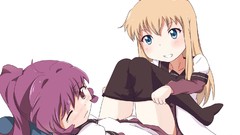 Anime white background blondes blush long hair anime girls 