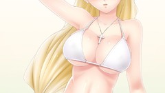 Anime white background blondes blush long hair anime girls 