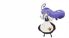 Anime white background blue hair long hair anime girls maids 