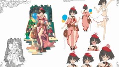 Anime white background concept art video games Toki to Towa