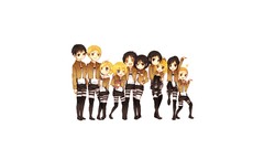 Anime white background mikasa ackerman shingeki no kyojin eren 