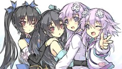 Anime white background Neptune Ribbons drawings anime girls 