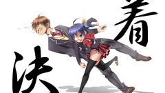 Anime white background skirts blue hair anime girls blue eyes 