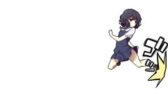 Anime white background socks Ribbons schoolgirls skirts anime 