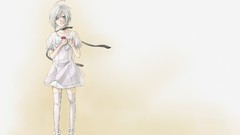 Anime white background Trap white hair short hair vocaloid 