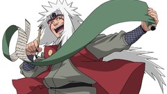 Anime white background white hair jiraiya naruto shippuden 